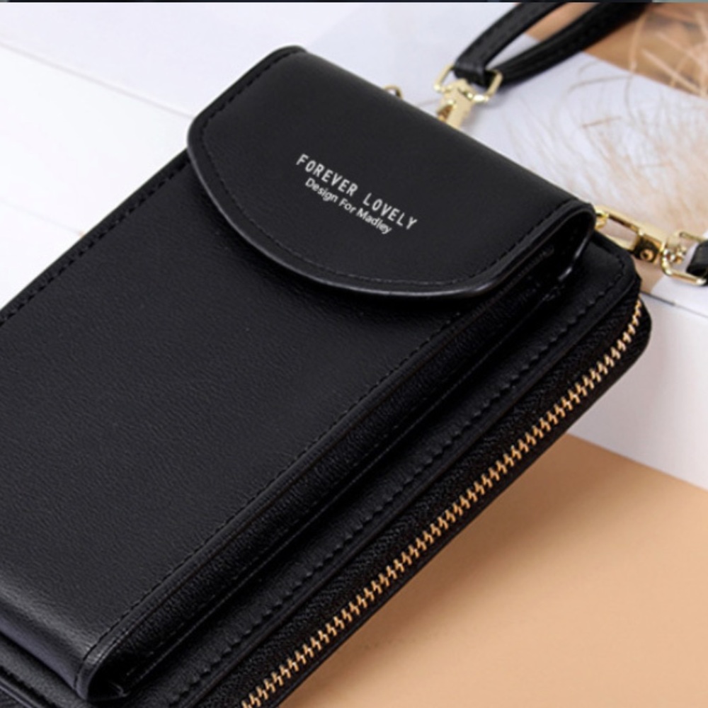 New Design Multi-function Long Lady Clutch Wallet With Shoulder Strap Bag Cross - Picture 6 of 6
